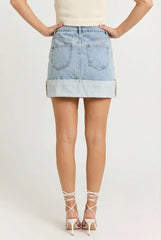 Off-Duty Denim Mini Skirt