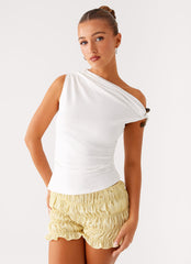 Agathe One Shoulder Top - Ivory