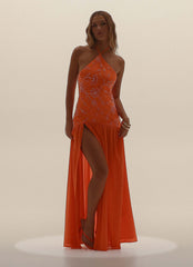 Janelle Beaded Maxi Dress - Orange