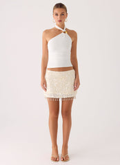 Khai Halter Top - White