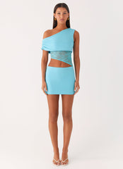 Love Motion Mini Dress - Aqua Blue