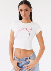 Rosalind Baby Tee - White