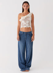 Juilette One Shoulder Top - Ivory