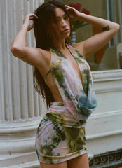 Elysia Mesh Mini Dress - Rainforest