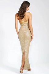 Lainey Pearls Beaded Maxi Dress