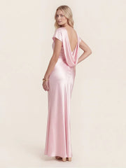 Captivating Presence Satin Cowl Back Maxi Dress