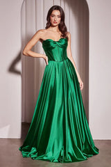 Ellery Gown - Satin A-Line Dress With Pockets