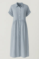 Chic Women'S Midi Dress With Handy Pockets