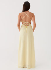 Aveline Bustier Maxi Dress - Yellow
