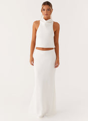 Brookie Satin Top - White