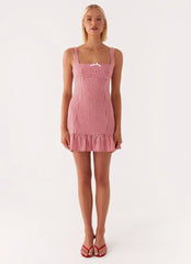 Honesty Mini Dress - Red Gingham