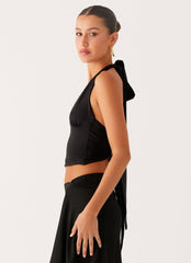 Fade Out Hardwear Halter Top - Black