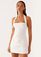 Julianna Linen Mini Dress - White