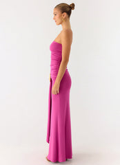 Party After Party Shell Maxi Dress - Fuchsia