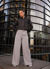 Lexi Jayde Wool Zip Jacket - Dark Grey