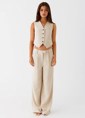 Midnight City Suit Pants - Beige
