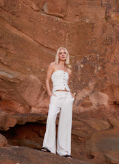 Brianna Strapless Top - Pebble