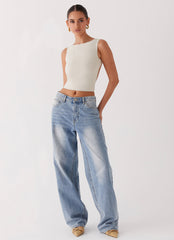 Saskie Crop Top - Ivory