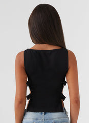 Cherish You Buckle Top - Shadow