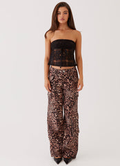 Break It Off Strapless Top - Black