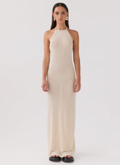 Here With Me Knit Maxi Dress - Sand