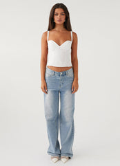 Naomi Backless Top - White