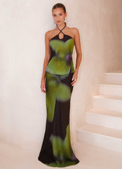 Rosetta Top - Lime Flower
