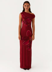 Showtime Maxi Dress - Maroon