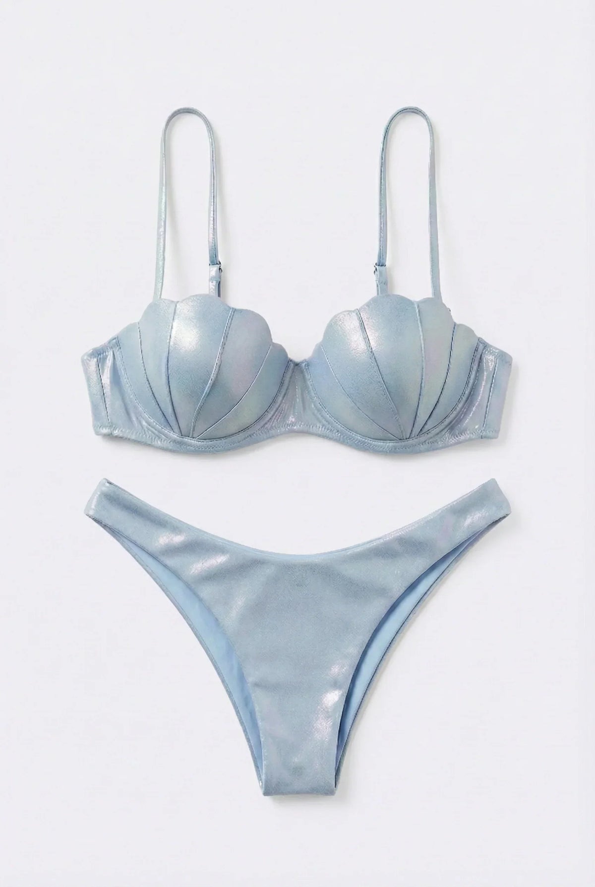 Shiny Mermaid Seashell Bikini